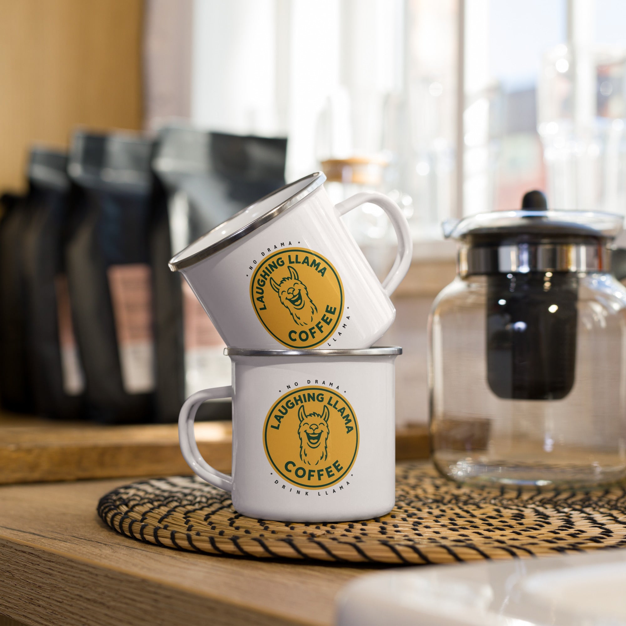 Laughing Llama Coffee | Enamel Mug